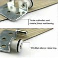 thumbnail image 3 of Ensemble de 2 Pcs pour Porte Coulissante pour Garde-Robe Roues Guides Roulements à Billes Pièces Coulissantes Rouleau de Porte en Nylon pour Placard Armoire, 3 of 4