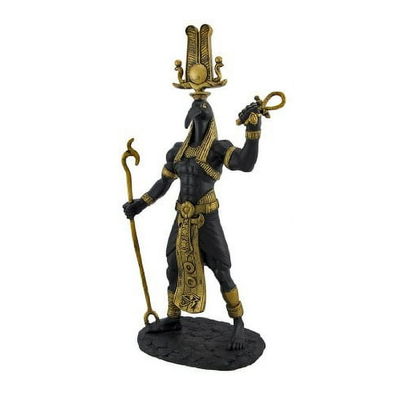 Black Thoth Egyptian God Golden Accents Statue