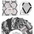 thumbnail image 3 of Soimoi Geometric Print Precut 5-inch Cotton Fabric Quilting Squares Charm Pack DIY Patchwork Sewing Craft-White & Black, 3 of 3
