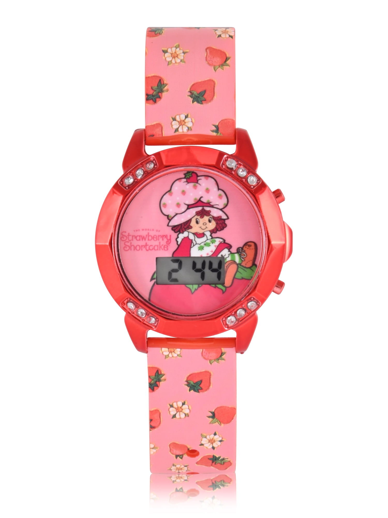 Strawberry Shortcake Female Child Pink LCD Watch, STR4032WM
