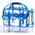 thumbnail image 3 of Wide Opening Large Professional Clear PVC Travel Makeup Artist Set Cosmetic Nails Beauty Transparent Vinyl Tool Organizer Work Beach Diaper Bag With 6 External Pockets & Strap (Blue), 3 of 7