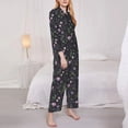 thumbnail image 3 of Fotbe Watercolor Wildflower 1 Pattern Long Sleeve Pajama Set for Women,Sleepwear Set,2-piece Loungewear Set,Soft PJs Comfy Nightwear with Pockets -X-Large, 3 of 7