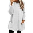 thumbnail image 2 of Womens Oversized Sweatshirts Hoodies Fleece Crew Neck Pullover Sweaters Casual Comfy Fall Fashion Outfits Clothes 2023, 2 of 7