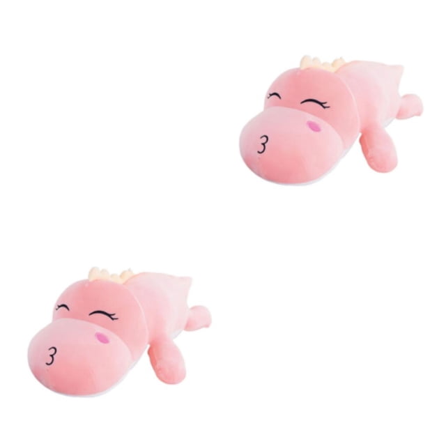 Vogacara Almohada de dinosaurio Juguete de peluche Muñeco de peluche Sofá Novia multicolor Oficina Accesorios para el hogar Abrazo Dormir Rosa Type1 NO1