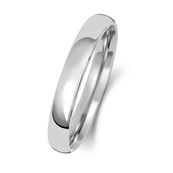 Medium Platinum 950 3mm Slight Court Comfort Men/Women Wedding Band/Ring