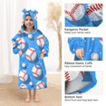 thumbnail image 4 of joogoo Wearable Blanket Hoodie for Baseballs Oversized Sherpa Hooded 3-14 YR M, 4 of 7