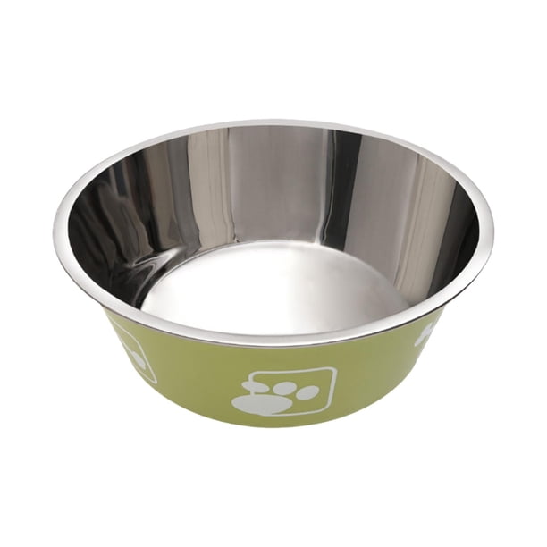 Comedero para perros de acero inoxidable: doble pared aislante, base de goma antideslizante, inoxidable, para comida/agua, perros pequeños y medianos