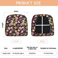 thumbnail image 3 of Pioneer Flower Floral Print Pattern Seat Covers for Dining Room Chairs Set Of 4,Stretch Printed Washable Chair Seat Cover with Elastic Ties and Button,Removable Waterproof Couch Cushion Covers, 3 of 6