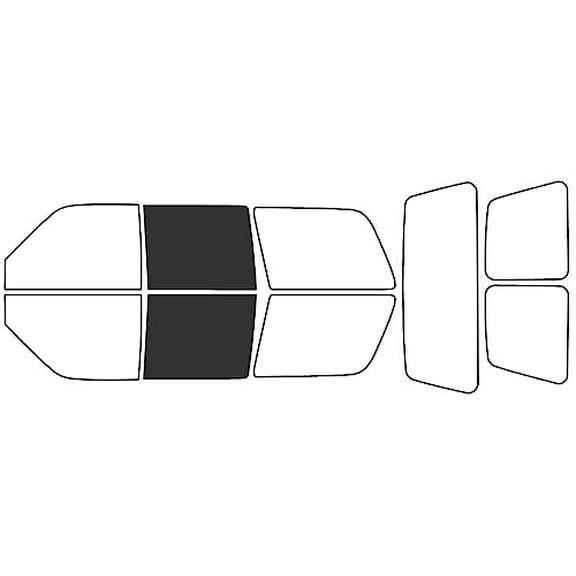 Rvinyl Window Tint Kit Compatible with Cadillac Escalade 1999-2000 - Back Precut Kit - 20%