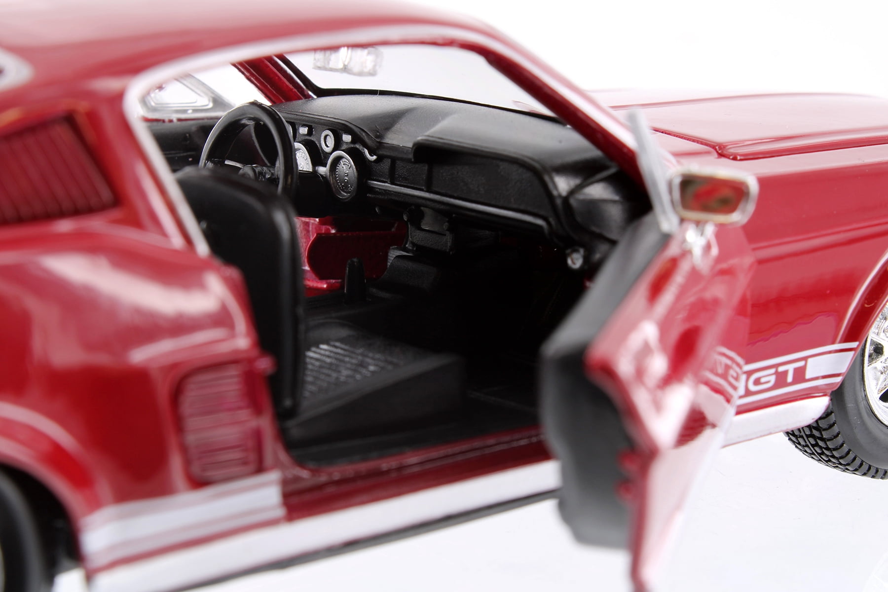 1967 Ford Mustang GT-500 Hard Top, Red - Showcasts 37260 - 1/24 Scale Diecast Model Toy Car