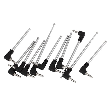 3.5mm Audio Jack 4 Sections FM Radio TV Telescopic Antenna Aerial 9.6 11 Pcs