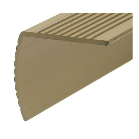 Thermwell H4128FB6A 1.125 x 72 in. Fluted Aluminum Gold Stair Edging