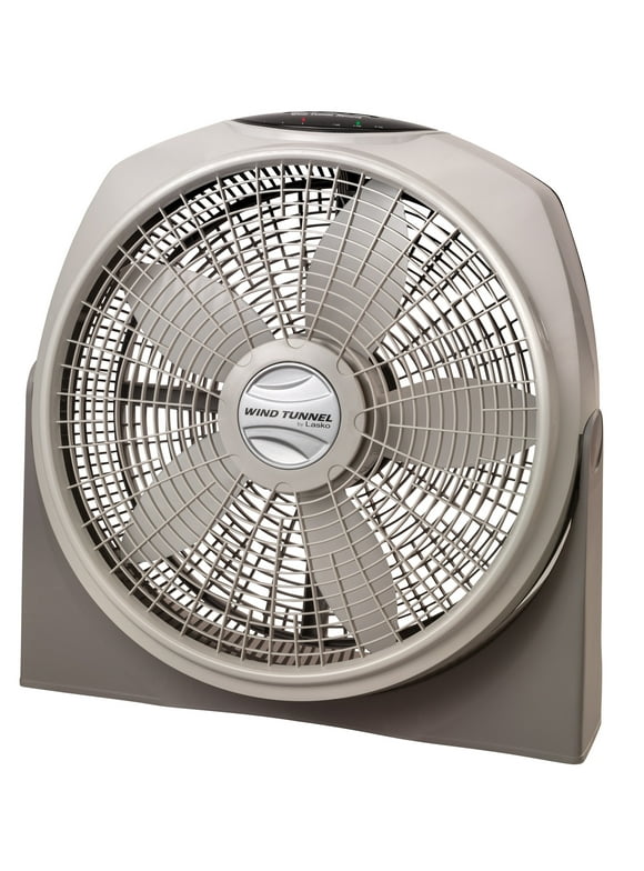 Lasko Wind Tunnel 20" 3-Speed Floor Fan with Remote Control, 24" Height, Gray, A20700, New
