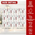 thumbnail image 2 of Merry Christmas Living Room Curtains 84 Inch Length 2 Panels Set, Christmas Trees Bedroom Curtains - Sheer Light Filtering Winter Trees Pattern Drapes, Xmas Curtain Home Decor 52x84 Inches, 2 of 6