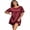 Wine Red, variant on Ekouaer Silk Satin Sleep Shirts for Women Nightshirt Tshirt Night Gowns Short Sleeve Sleepwear Round Neck Shirt Dress With Chest Pocket