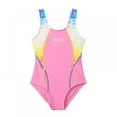 thumbnail image 3 of BULLPIANO Little Girls Swimsuit One Piece Swimwear for Girls Tie Dye Beach Wear Beach Scoop Neck Bikini Swimsuit, Size 4-5 Years, 3 of 5