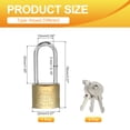 thumbnail image 2 of Uxcell Stainless Steel Padlocks Keyed Alike Long Shackle Lock Padlock with Keys for Gym Locker Gate Fence Outdoor 3", 2 of 7