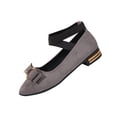 thumbnail image 2 of Purcolt Womens Rhinestones Bow Ballet Flats Comfortable Pointed Toe Shallow Mouth Slip on Dress Shoes with Ankle Straps, 2 of 9