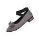 thumbnail image 1 of Zapatos de Tacón Bajo Strass Bow Mary Jane Sandalias, Zapatos Casuales de las Mujeres Más Tamaño Terciopelo Correa Crisscross Primavera Verano, 1 of 9