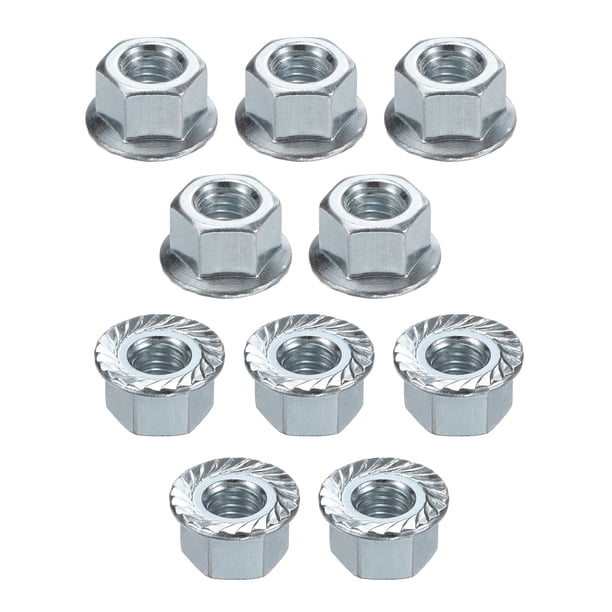 Uxcell 10-Pack Tuercas de Guía de Brida 503220001 8mm x 1.25 Hilo 13mm Piezas de Motosierra de Acero de Manganeso