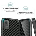 thumbnail image 5 of TJS for TCL K11 T432W / TCL 502 Phone Case, with Tempered Glass Screen Protector, Dual Layer Hybrid Magnetic Support Shockproof Heavy Duty Cover (Carbon Fiber Image), 5 of 5