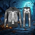 thumbnail image 2 of Halloween Unisex Tracksui Skeleton Hoodies And Sweatpants Set for Boy Girl 2 Piece Outfits Athletic Jogging Suits, 2 of 4