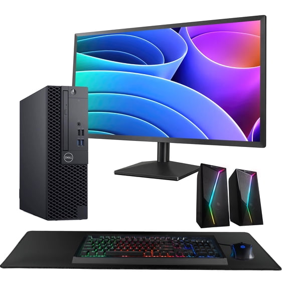 Restored Dell OptiPlex 3060 Desktop Computer Bundle | Intel Core i7, 16GB RAM, 1TB SSD | Windows 11 Pro, 24" Monitor | Blair Tech
