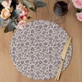 thumbnail image 3 of Purple Floral Round 13 Inch Placemats Set of 2, Spring Plants Flowers Vintage Rustic HeatResistant Non Slip Place Mats for Dining Table, Wipeable Braided Kitchen Table Mats for Housewarming, 3 of 9