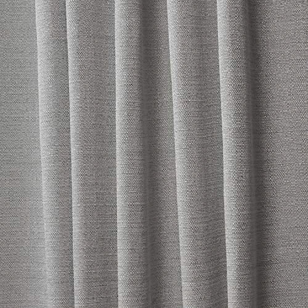 Nicole Miller Mellow Slub Textured Hidden Tab/Rod Pocket Top Light Filtering Curtain Panel Pair, 54"x96", Dove Grey