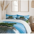 thumbnail image 6 of Ambesonne Ocean Duvet Cover Set, Building in Bali Island Asia, 2-Calking, Green Blue, 6 of 7