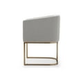thumbnail image 5 of Modrest Yukon Modern Light Grey Fabric & Antique Brass Dining Chair, 5 of 5
