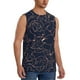 thumbnail image 2 of Fotbe Copper-Gold Gloss Outline Flower Men's Camiseta sin Mangas Estampada para Hombres, Playera Casual para Gimnasio, Entrenamiento, Playa-Medium, 2 of 7