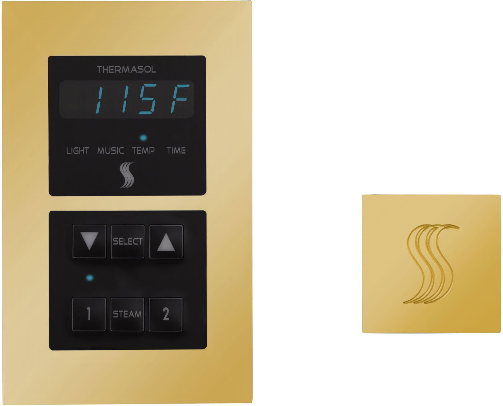 Thermasol SemrSvsq Signature Steam Shower Kit Gold