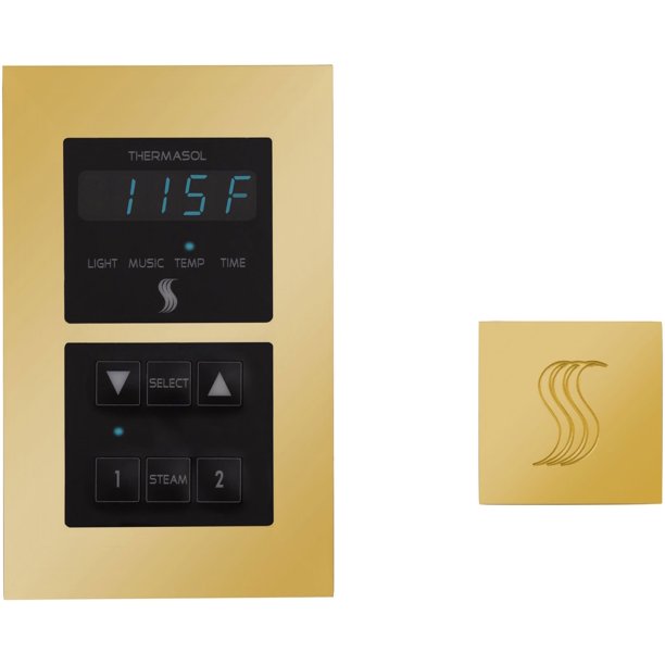 Thermasol SemrSvsq Signature Steam Shower Kit Gold
