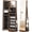Rustic Brown, variant on Mvvte 360° Swivel Mirror Jewelry Cabinet Standing with Storage Shelves, Jewelry Armoire with Full-length LED Mirror and Adjustable Lights, White