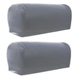 thumbnail image 1 of GUOOL 2pcs Nonslip PU Leather Square Curved Recliner Chair Arm Cover Armrest Protector Gray, 1 of 8