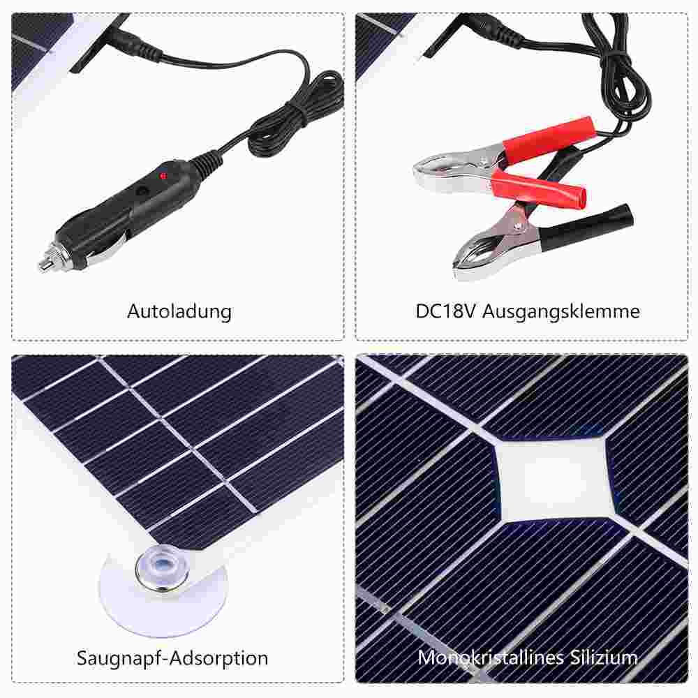 200W Portable Solar Charger 18V Foldable Portable Solar Panel Charger Kit PV Balcony Power Station