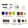 thumbnail image 3 of 75 piezas de accesorios de murciélago con globo de Halloween, kit de terror, decoración de miedo, bricolaje, naranja, conjunto de pared negra, calcoma, 3 of 5