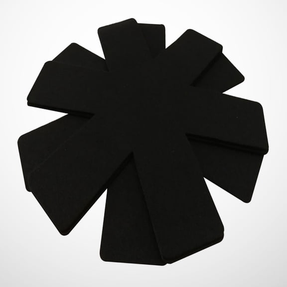 RENACLIPY Black Reusable Pot Trivets Insulation Mats 3-Pack Kitchen Hot Pads