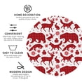 thumbnail image 4 of Pofeuu red plaid Moose Bunny bear Print Leather Coasters Set of 6, Round Cups Mugs Mat Pad for Home Kitchen Heat Resistant Drink Coasters,Round Shape, 4 of 7