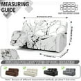 thumbnail image 7 of Xoenoiee White Marble Print Recliner Sofa Covers Recliner Sofa 3 Seater Recliner Couch Covers for 3 Cushion Couch 8 Pieces Washable Stretch Reclining Sofa Slipcovers, 7 of 7
