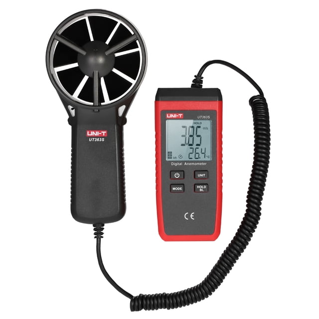 Anemómetro Irfora UNI-T UT363S Mini LCD Digital Anemómetro Medidor de Velocidad del Viento de Mano Medidor de Velocidad del Aire Probador de Temperatura Irfora Anemómetro