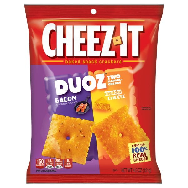 Kelloggs Cheez It Duoz Baked Snack Crackers, 4.3 oz
