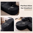 thumbnail image 4 of MELLCOM 93'' Modular Sectional Boneless Sofa, L Shaped Cloud Couches with Memory Foam Seating＆Wide Armrest Design, Sofa Couch for Living Room, Bedroom, No Assembly Required (Black, Right Hand Facing), 4 of 5