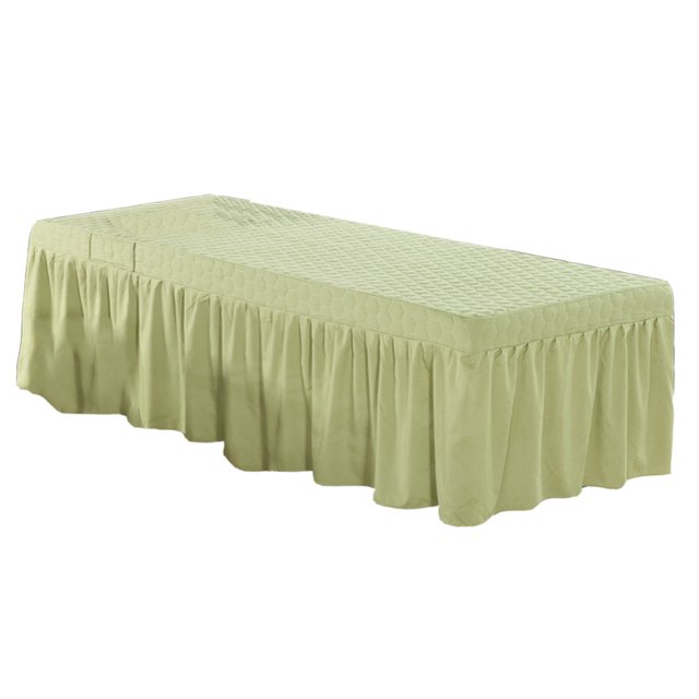 Falda De Mesa De Masaje Cobertor De Cama De Belleza Sábana De Cenefa Verde_1 Sunnimix Hoja de cenefa de mesa de masaje