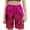 Hot Pink, variant on Plebaso Kids Shiny Shorts Girls Elastic Waist Sparkly Knee Length Shorts Boys Glitter Dance Short Pants