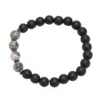 thumbnail image 4 of Lot de 2 bracelets magnétiques tendance pour hommes et femmes, acupuncture, amincissant, soulagement des douleurs, perles en pierre, 4 of 4