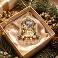thumbnail image 4 of Cheapark 2D Flat Acrylic Christmas Snowman Hanging Ornament Lightweight Tree Pendant for Xmas Tree Holiday Home Party Decor Gift, 4 of 7