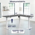 thumbnail image 6 of VIVO Electric 63" x 55" Corner Stand Up Desk, Black Table Top, White Frame, 6 of 9