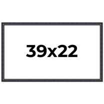 39x22 Frame Black Real Wood Picture Frame Width 1.25 inches | Interior Frame Depth 0.5 inches |